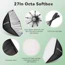 Skytex Softbox Lighting Kit 2pack 20x28in Octa Soft Box|135W 2700-6400K E27 LED Bulb Continuous Photography Lighting, Photo Studio Lights Equipment for Camera Shooting, Video Recording