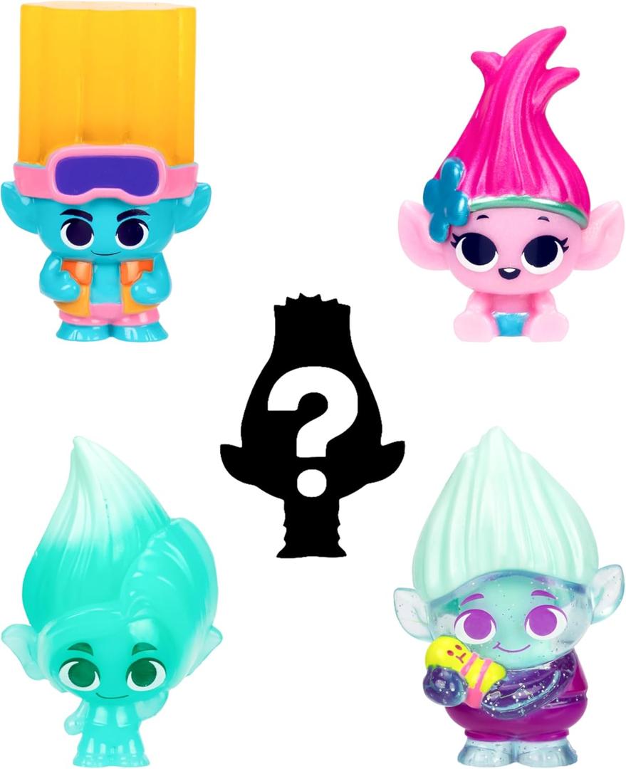 Trolls DreamWorks Fun Fair Surprise Mineez - 1.5 Inch Collectible Figures - Sweet Surprise 5 Pack, 35+ to Collect in Series 2