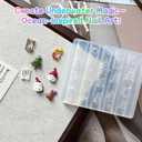 2 x Silicone Nail Molds Christmas 3D Nail Art Sculpture Templates, DIY Resin Mold for Nails Design with Santa Claus Bells Christmas Tree Snowflake Reusable Nail Carving Stencils Xmas Nail Charms Supplies