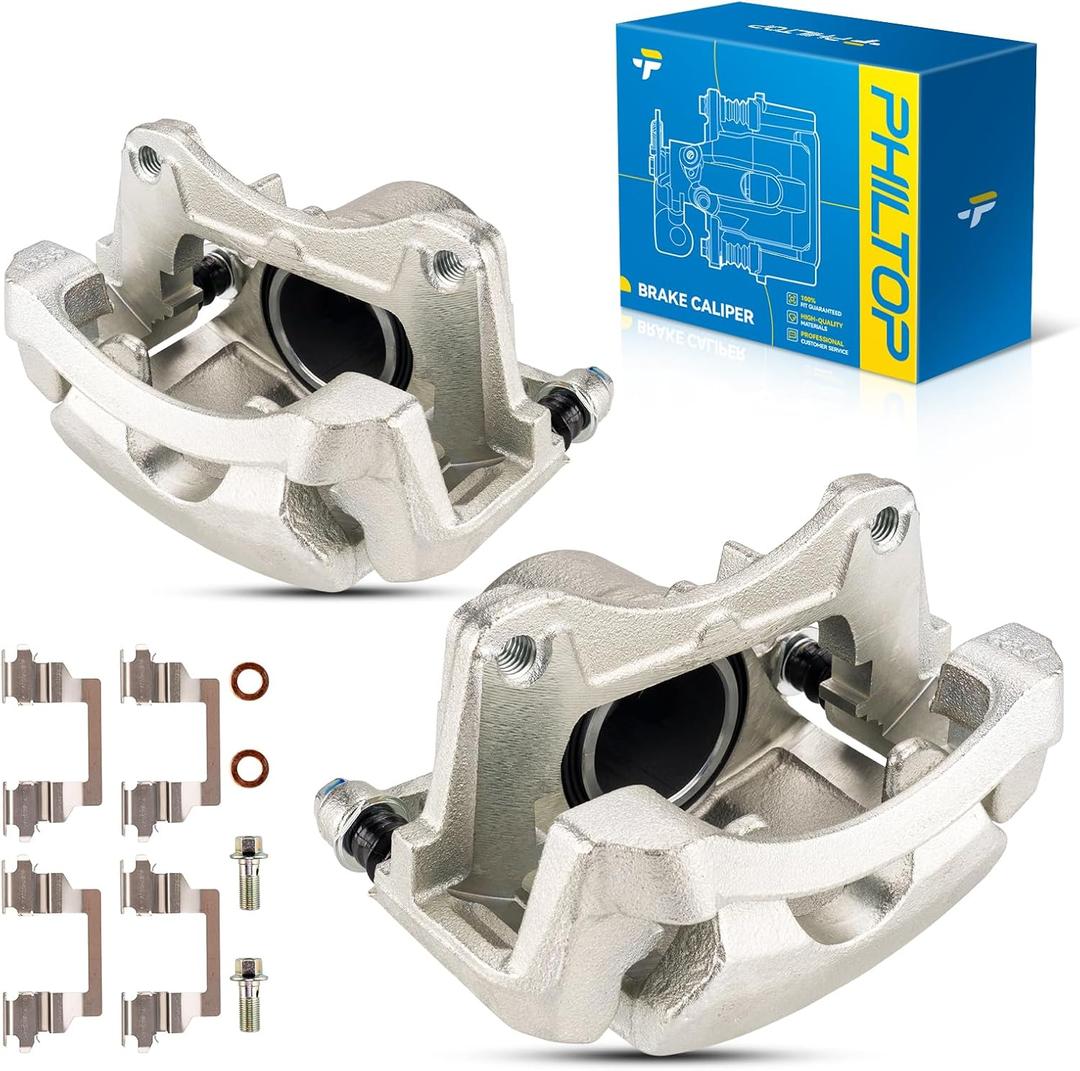 PHILTOP Brake Caliper Front Compatible with 2004-2012 Chevrolet Malibu, 2005-2010 Pontiac G6, 2007-2009 Saturn Aura, 2006-2009 Pontiac Solstice, 2007-2010 Saturn Sky, 18-B4910A, 18-B4911A