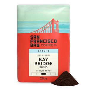 San Francisco Bay Ground Coffee, Bay Bridge Blend (28 oz Bag), Medium Roast Coffee (EXP 12/01/26)