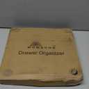 Homecor Silverware Organizer - Expandable Large Kitchen Drawer Organizer Utensil Organizer with 2 Removable Knife Blocks, 22"x 19"Cutlery Tray Drawer Dividers for Kitchen Flatware(6-9 Slots) (Black)