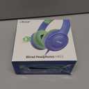 Kids Headphones Wired for School - Over-Ear 85/94dB Volume Limiter, 3.5mm Jack Foldable Stereo Sound Headset for Toddlers Girls Boys Travel Learning Entertainment Tablet Kindle iPad PC Blue Green