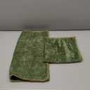 decorUhome Christmas Chenille Soft Throw Pillow Covers 20x20 Set of 2, Farmhouse Velvet Neutral Decorative Euro Fall Pillow Covers with Stitched Edge for Couch Sofa Bed Home Decor, Forest Elf