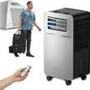 5200 BTU Portable Camping Air Conditioner, 4-in-1 Quiet Small AC Unit with 400W Low Power, Windowless AC for Tent, RV, Truck, Van, Car, Garage, Indoor & Outdoor Use(Silver)