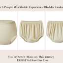 Adult Diaper Cover for Incontinence Noiseless Leak-Protection Underwear Plastic Pants Over Diapers Waterproof Rubber Pants (Beige, XXXX-Large)