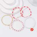 RISHEGAE Heishi Beaded Stretch Bracelets for Women Stackable Polymer Clay Beads Bracelets Friendship Boho Summer Beach Bracelet Jewelry Set