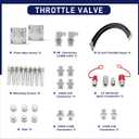 2 Pack 3 Way Hydraulic Diverter Valves Kit for 1-2 Ton Mini Excavators, with 31 inch Hydraulic Hoses, Quick Connectors & Auxiliary Connector. Excavator Attachments Fit M14 Hose, 10 x 14 x 3 inches