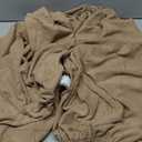 NeColorLife Square Ottoman Cover Large, Stretch Square Ottoman Covers Slipcover, Knitted Jacquard Cover for Storage Stool, Footstool Protection for Living Room, Light Coffee, Large