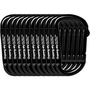 Carabiner Clip - Heavy Duty Carabiners 800lbs-13KN (2922 lbs) Carabeaner D Ring Shape,Key Chain Clip Hook,Keychain Clip,Multipurpose for Camping, Hiking,Backpacking or Other Outdoor Activities.