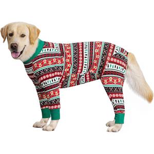 Christmas Dog Recovery Suit for Dogs After Surgery Anti Shedding Suit,Large Dog Bodysuit After Surgery Wear,for Female Male Abdominal Wounds Spay or Skin Diseases (36 (Chest 37.8 In | Backlength 25.98 In))