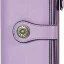 Travelambo Women's Wallet RFID Blocking Trifold Clutch Large Capacity Credit Card Holder Travel Purse