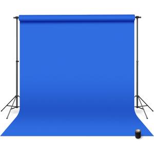 Denny Manufacturing - Seamless Paper Backdrop for Photography, Blue Seamless Paper Roll - Royal Blue (86 in x 36 ft) Includes Free Roll Black Gaffer Tape (2 in x 13 ft)