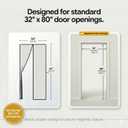AUGO Magnetic Screen Door - Self Sealing, Heavy Duty, Hands Free Mesh Partition Keeps Bugs Out - Pet and Kid Friendly - Patent Pending Keep Open Feature - 34 Inch x 81 Inch