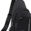 Seoky Rop Sling Bag for Women Men One Shoulder Crossbody Bag Backpack Fanny Pack Cross Body Bags for Travel Day Trip Black