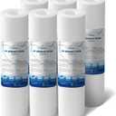 BLUERISE 5 Micron 10" x 2.5" Water Filter Replacement Whole House Sediment Home Water Filter Replacement Cartridge Ro Sediment Filter Easy Installation Fits Any 10" Reverse Osmosis Unit - 6 Pack