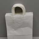 METRONIC 10x5x13 Inch White Paper Gift Bags 50Pcs Gift Wrap Bags with Handles, Kraft Paper Bag for Small Business, Heavy Duty Bulk Bag for Birthday Party Favors, Shopping, Retail