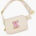 Birthday Gifts for 4 5 6 7 8 9 10 11 12 13 Year Old Girls,Gifts for Teens Kids Daughter Sister Her,Two Way Zipper Crossbody Bag Fanny Pack Belt Bag Cute Trendy Stuff - Cream,K