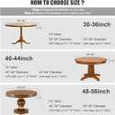 Obstal Fitted Round Table Cloth, Reversible Waterproof Stain Resistant Elastic Stretch Tablecloth, Wipe Clean Table Cover for Outdoor/Indoor Use, Fits Round Tables up to 40" - 44" Diameter, Black