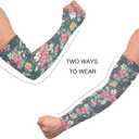 Dussdil Gardening Sleeves with Thumb Hole Garden Farm Sleeves Sun Protection Cooling Cover Up Arm Sleeves for Women Men (Multicolor 01)