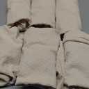 BUYUE Dining Room Chair Seat Covers Set of 6, TPU not Mixed, Friendly Jacquard Fabric Stretch Washable Slipcover for Kitchen Seat Cushions, Beige-6PCS