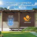 Exterior Outdoor Roller Shades Blinds, Cordless Patio Roll Up Shades for Porch Gazebo Pergola Backyard Deck Balcony, Privacy Screen Protection UV Sun Blocking Fade-Resistant 7ft Wide x 8 H Brown