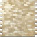 BeNice Peel and Stick Backsplash for Kitchen, Metal Tile Backsplash Peel and Stick Mosaic Tile for Wall Fireplace(Gold New,10sheets)