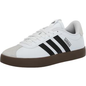 Adidas Womens VL Court 3.0 Sneaker (8, White/Black/Grey)