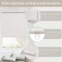 Beige Cordless Linen Semi Sheer Roller Shades for Windows 23" W x 72" H