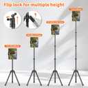 XXZU 72in Tablet Floor Stand Tripod,Tablet Stand Floor with 360 Ball Head,Height Adjustable Floor Stand Holder with Case,Tall Tripod for Phone/Music/Stream/Recording and All 4.7-13 Devices