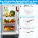 UPGRADED W11162443 Refrigerator Crisper Drawer Compatible with Whirlpool Crisper Drawer W11046494 Whirlpool Fridge Drawer W10899435 Maytag Refrigerator Drawer WRS325SDHZ WRS315SDHZ WRS315SDHM Drawer