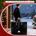 SATINIOR 4 Pack Christmas Wreath Storage Container Card Slot Durable Handles and Double Zipper Storage Container Large Square Gift Bag Organizer for Holiday Xmas Garland Decoration (Pe,24 Inches)