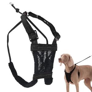 Sporn No Pull Dog Harness, Durable Nylon Mesh Harness for Large Dogs, No Choke Design, Padded Restraint Sleeves, Adjustable Fit, Easy On/Off, Large/XL Breeds, Black