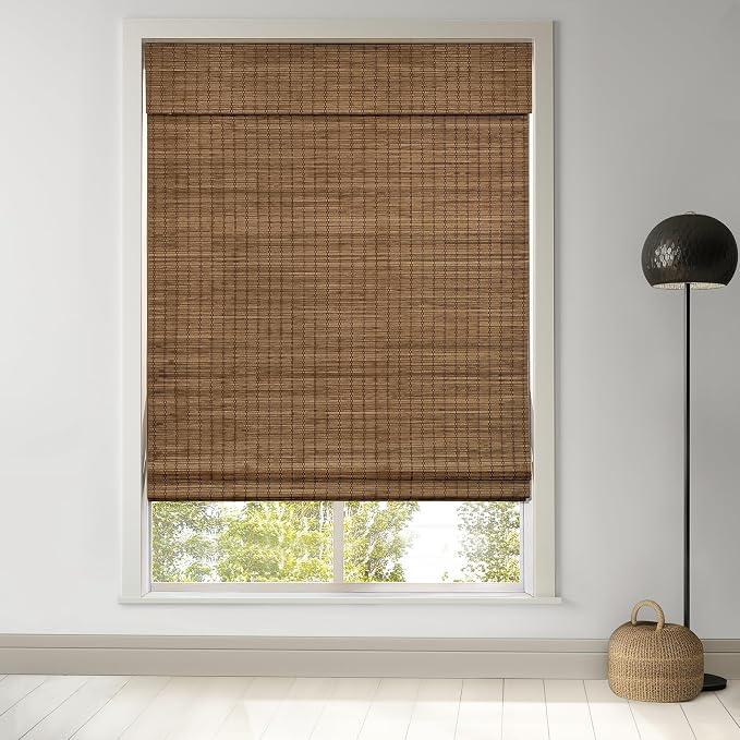 LazBlinds Cordless Bamboo Roman Shades, 34.5x64, Highfield Teak
Privacy Blinds for Interior Windows, Room Darkening Roll Up Bamboo Blinds for Home & Patio