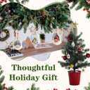 Amyhill 3 Pcs Nativity Scene Oyster Shell Christmas Ornament Natural Flat Oyster Shells Religious Ornament with Jute Rope for Home Hanging Decor, DIY and Crafts Tree Home Office Gift