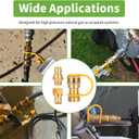 3/4 Propane Quick Connect Fittings-3PCS Natural Gas Quick Disconnect Adapter for Grill, Fire Pit, Heater