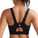 RUNNING GIRL Sports Bras for Women High Support,Adjustable Racerback Molded Cup Sports Bra Yoga Athletic Workout Bra (Medium, Black)