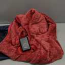 Heated Blanket Throw Battery Operated, Portable Electric Heated Poncho Shawl with Zipper and Pockets, 4 Heating Areas & 3 Heating Modes,Heating Blanket for Neck and Shoulders and Back,Red