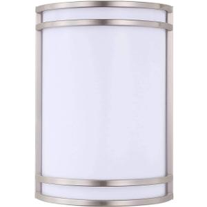 CLOUDY BAY LED 3 Color Wall Sconce, Wall Lighting,3000K/4000K/5000K Color Temperature Adjustable Wall Mount Light Fixture, 15W 120V Dimmable CRI 90+ LED Wall Light,Brushed Nickel