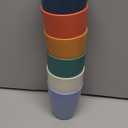 6PCS Wheat Straw Cups, OHOLA Unbreakable Reusable Plastic Drinking Glasses Cups Tumblers (12OZ, 6 Colors)