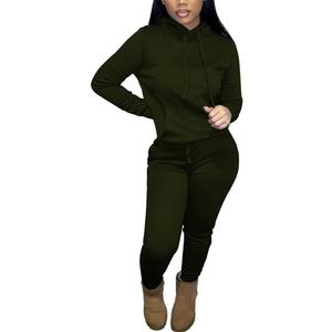Nimsruc Two Piece Outfits for Women Casual Sweatsuits Set Long Sleeve Hoodie Tracksuit (Small, 9014 Army Green)