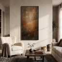 Large Framed Brown Black Abstract Wall Art, Modern Vertical Canvas Prints Paintings Artwork for Walls, Moody Contemporary Pictures Wall Decor for Hallway Living Room Bedroom Dining Room, 30x60 In