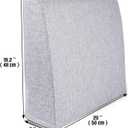 Couch Back Cushions Pillows, Wedge Pillow for Couch & Bed, Back Lumbar Support Pillow, High-Density Foam Backrest Cushion with Linen Cover for Back Pain Relief, 20''x19.2''x6''