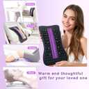 NEINEI Back Stretcher for Lower Body Comfort with Stepless Arc-Adjusting & 12 Magnets - Spinal Support Board for Muscle Relaxation and Posture Support (Black with Purple)