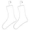 FoldTier 2 Pcs Sock Blockers for Knitting Pair of Stainless Steel Blockers Drying Hanger for Knitting & Crochet, Shaping, Drying, Displaying Socks