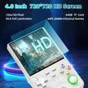 R36Ultra Retro Handheld Game Console,4.0-Inch 720x720 IPS HD Screen,Preloaded 20K+ Classic Games,Linux Open Source WiFi Multiplayer Portable Travel Gift for Gamers & Adults (White)