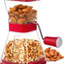 PrepWorks Nut Chopper  Manual Handheld Nut Grinder for Chopping Nuts, Seeds, and Herbs, Easy to Use, BPA-Free (Red)