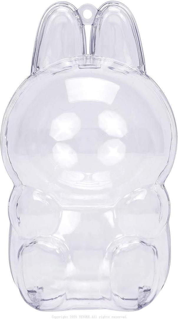 Protective Case Compatible with LABUBU Have a Seat - Crystal-Clear Hard Display Box with Keychain & Dustproof Cover, Secure Backpack Hooks for Shelf/Outdoor Showcase (Doll Not Included) Sitting Big