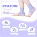 Tarpop 3 Pair Ankle Compression Sleeves for Kids Ankle Brace Compression Sleeves Foot Arch Sock for Girls Sports Running Dance Fitness Gymnastics (Purple, Medium)