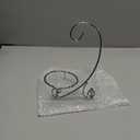 Bard's Twisted Silver Ornament Stand, Medium, 9.5" H x 5.5" W x 5.5" D